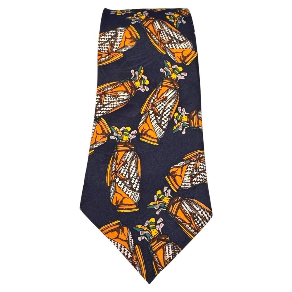 VTG Addiction Golf Necktie Length 54.5" 3.5" Wide 100% Silk golf bags